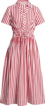 Julia Jordan Stripe Cotton Blend Shirtdress