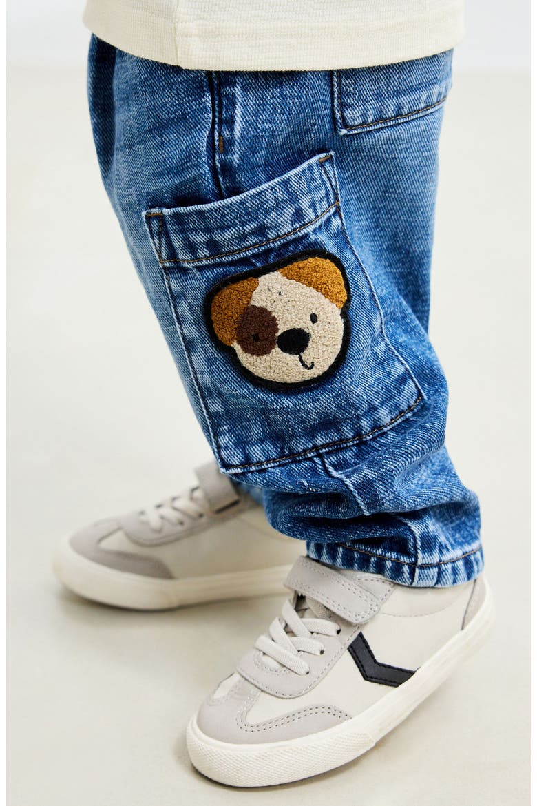 Kids' Dog Patch Straight Leg Jeans, Alternate, color, BLUE