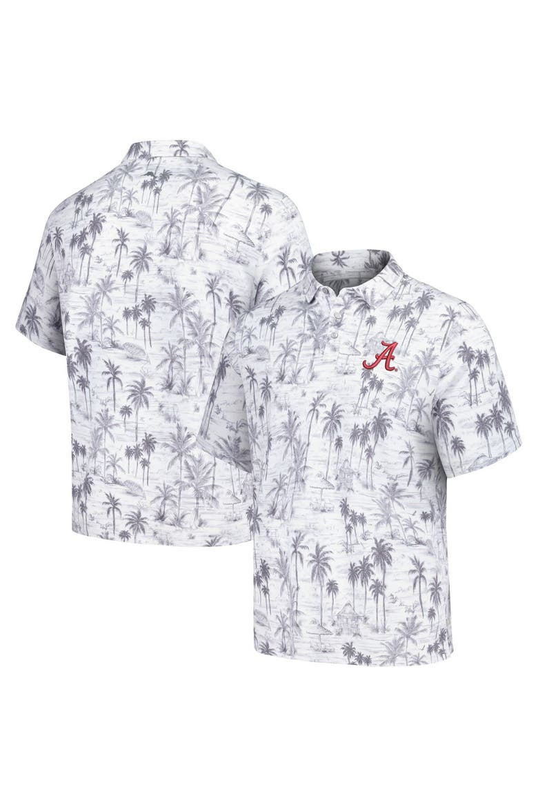 Men's Tommy Bahama Gray Alabama Crimson Tide Sport Cabana Shores IslandZone Tri-Blend Polo, Alternate, color, Gray