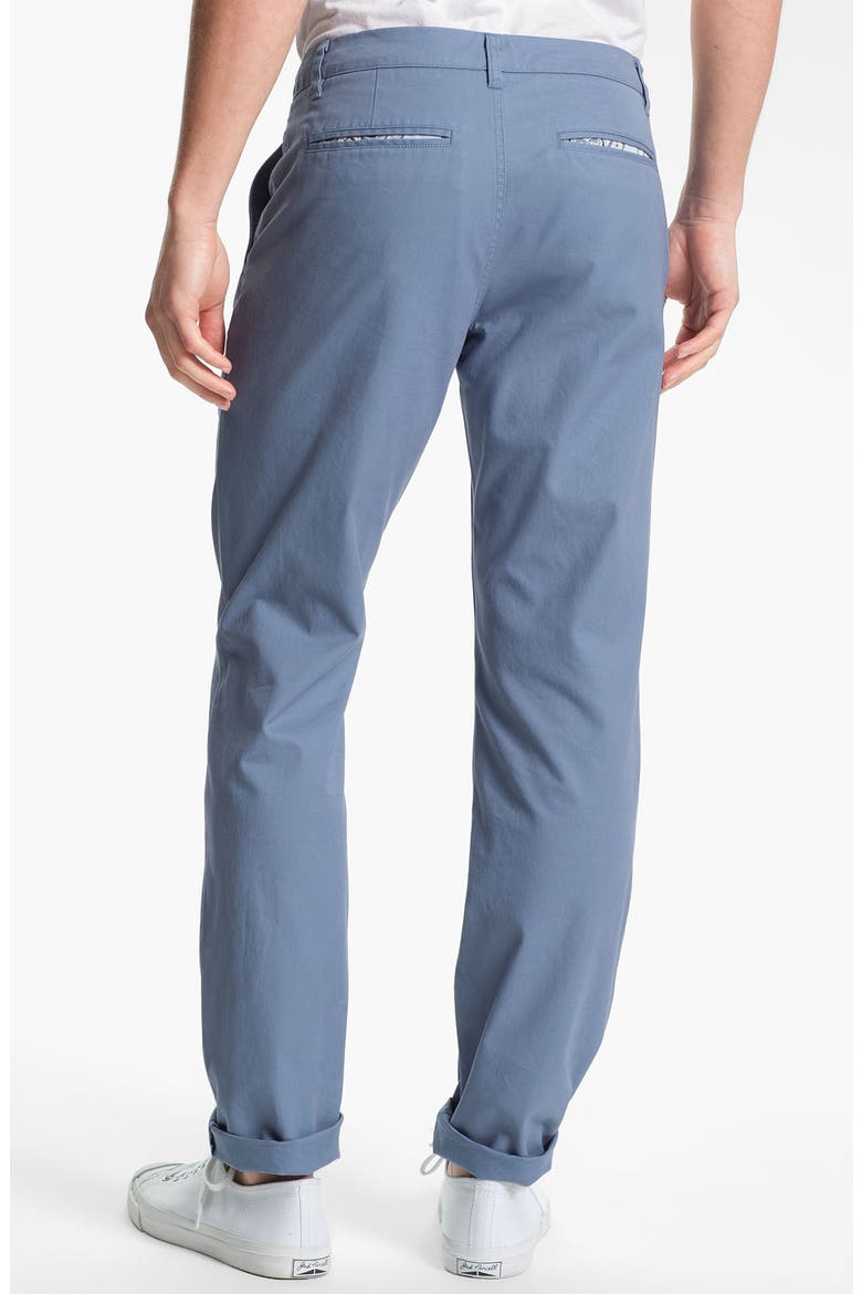 Straight Fit Washed Chinos, Alternate, color, INFINITY