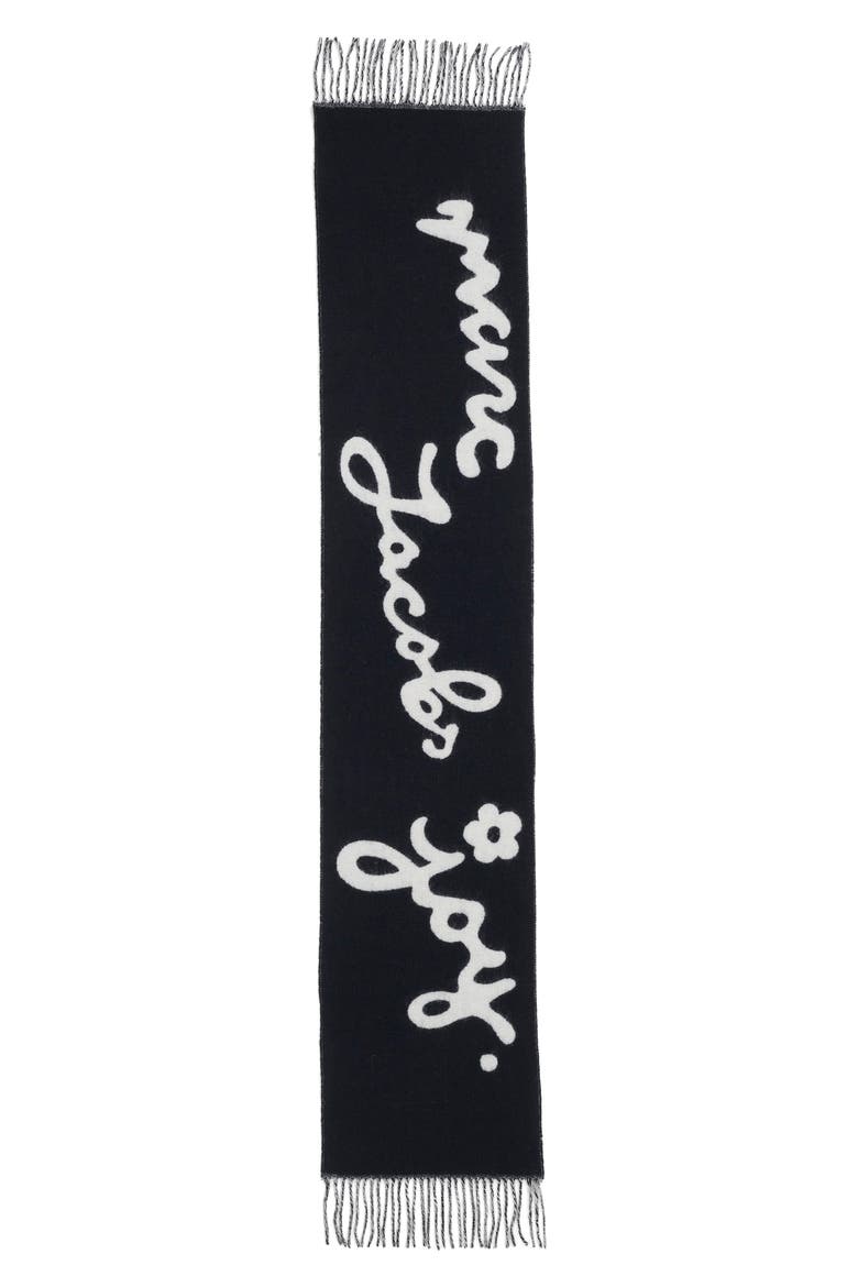 Marc Is Joy Fringe Scarf, Alternate, color, BLACK