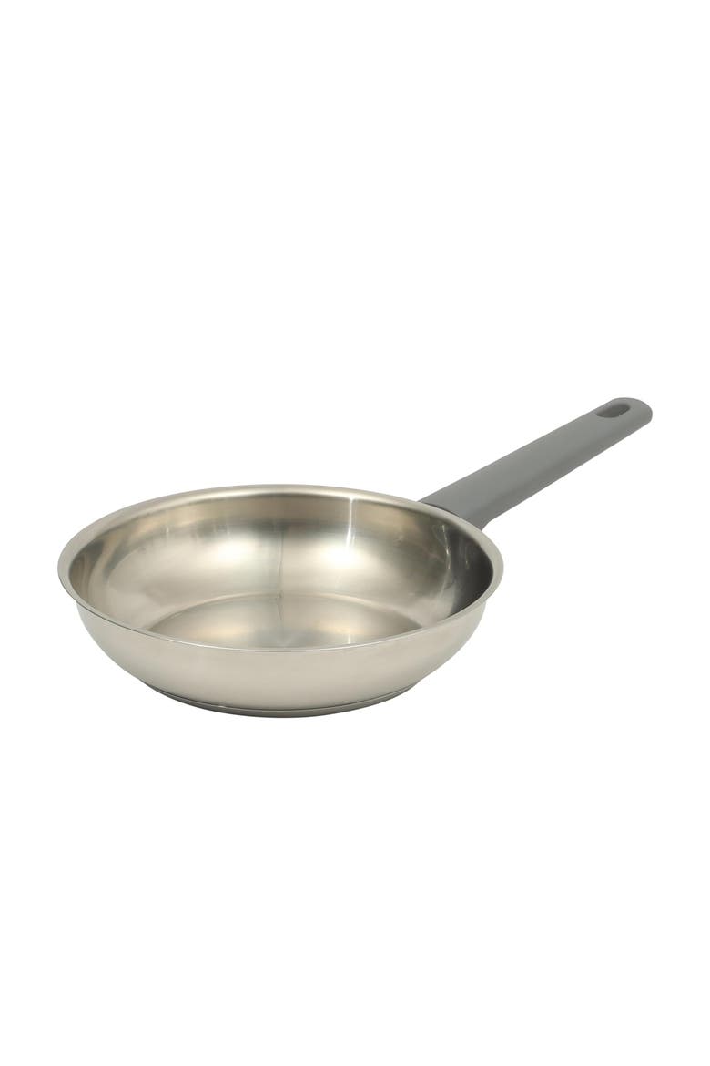 8 Inch Stainless Steel Frying Pan w/ Soft-Touch Handle, Main, color, Silver