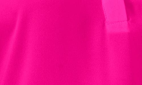 Chaus Split Neck Georgette Blouse In Pink