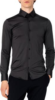 RON TOMSON Tapered Travel Dress Shirt