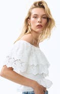 H&M Flounced Off-the-shoulder Top