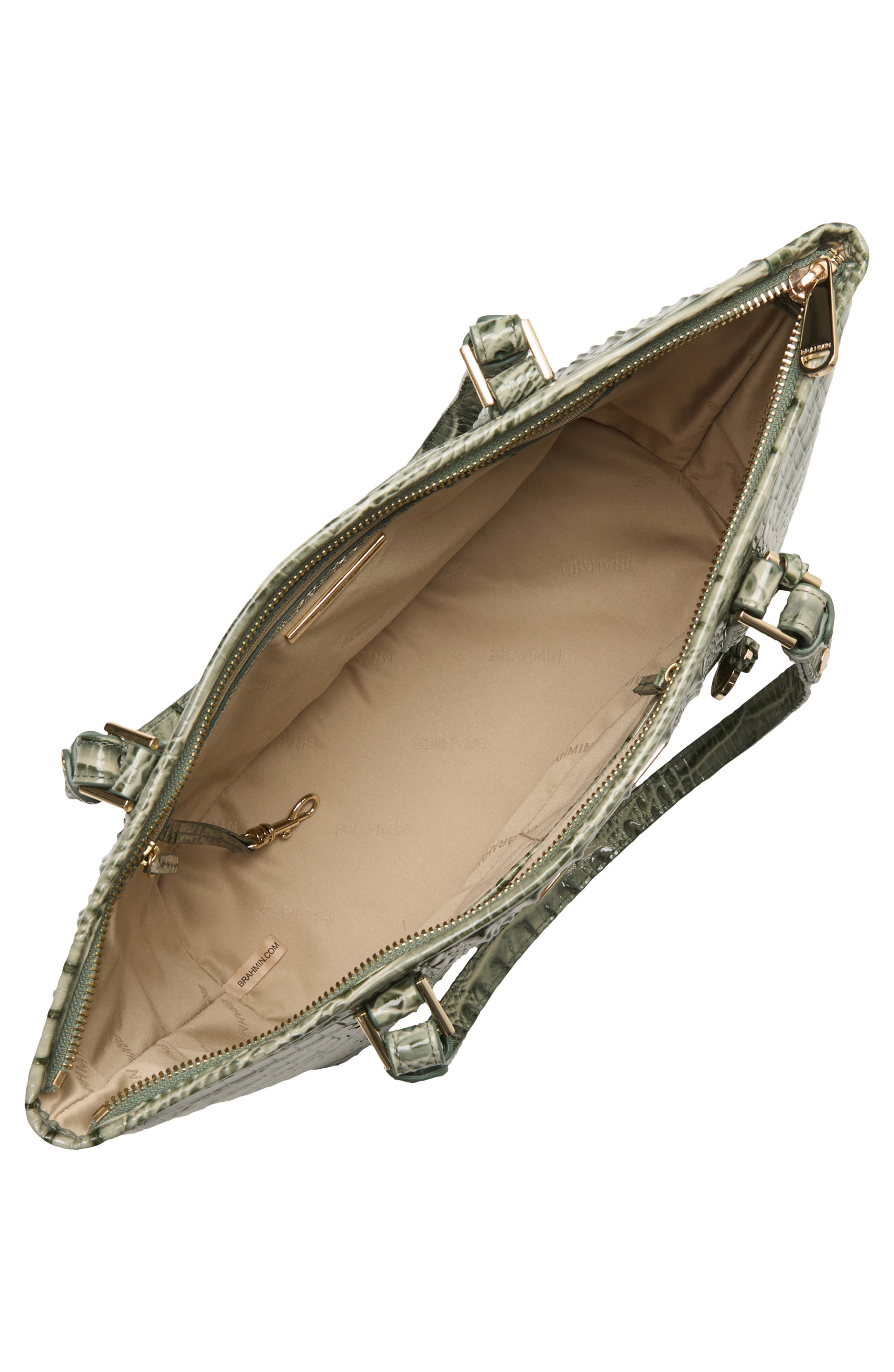 Medium Asher Croc Embossed Leather Tote, Alternate, color, SOFTGRASS