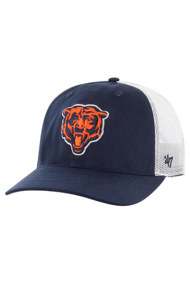 Men's '47 Navy/White Chicago Bears Team Unstructured Trucker Adjustable Hat, Main, color, Navy