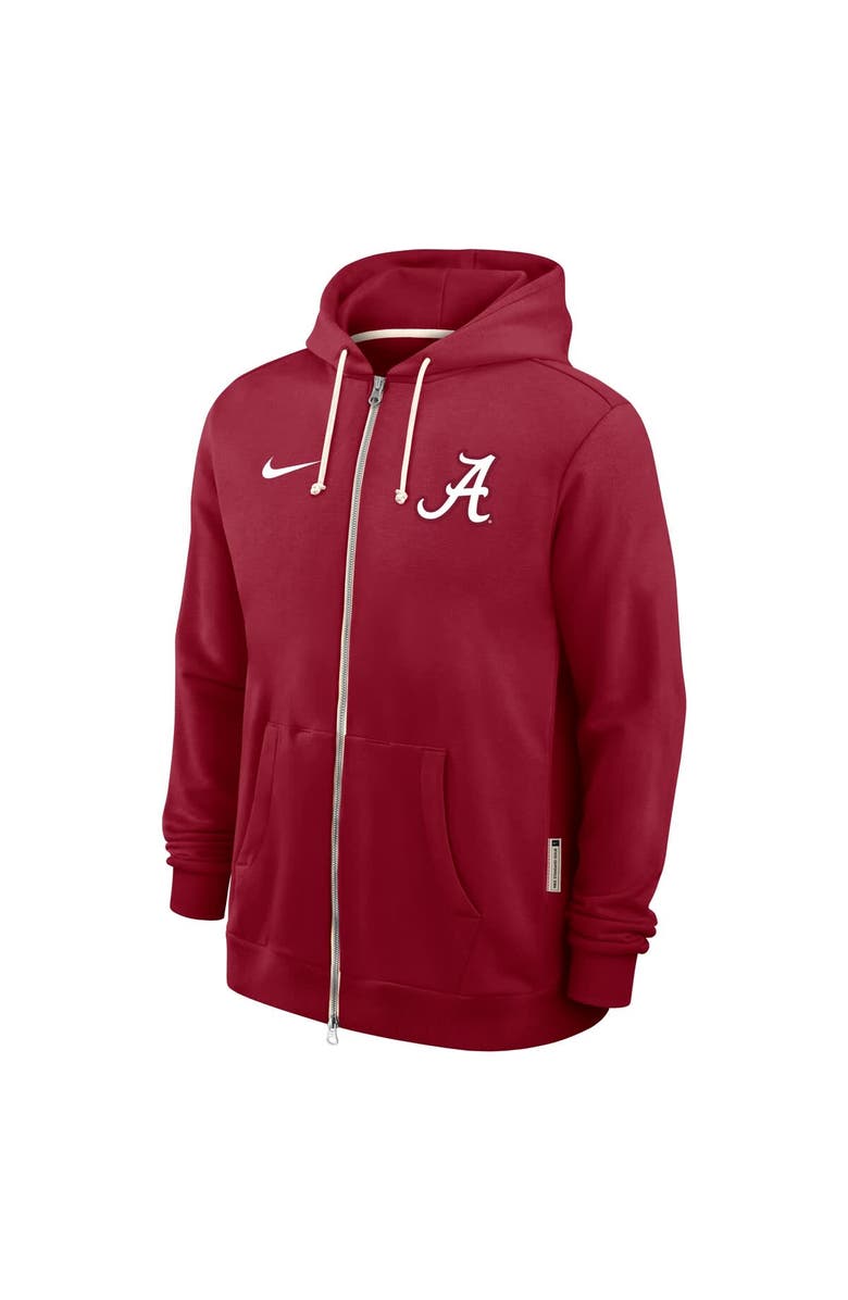 Nike Men's Nike Crimson Alabama Crimson Tide 2025 Sideline Standard Issue Dri-FIT Full-Zip Hoodie, Alternate, color, Crimson