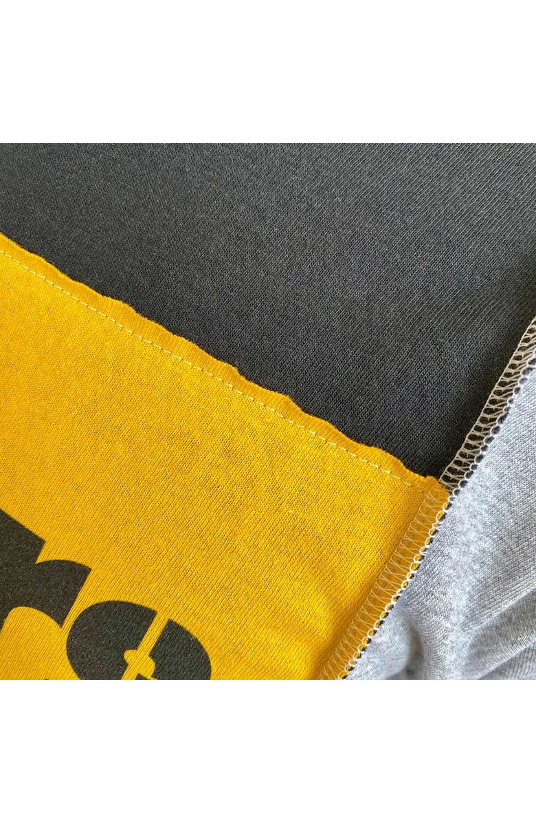 REFRIED APPAREL Men's Refried Apparel Heather Black Pittsburgh Steelers Sustainable Split T-Shirt, Alternate, color, 