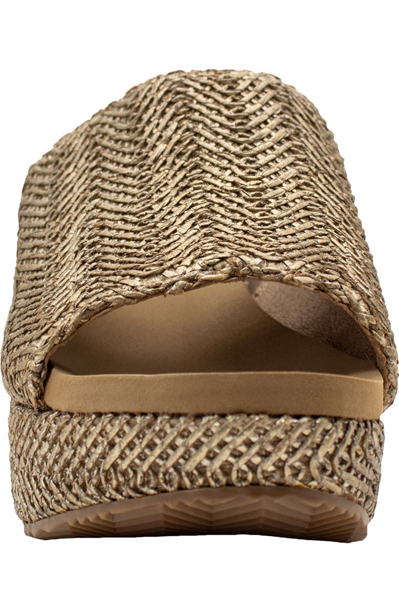 Volatile Canteen Water Resistant Raffia Wedge Platform Sandal, Alternate, color,