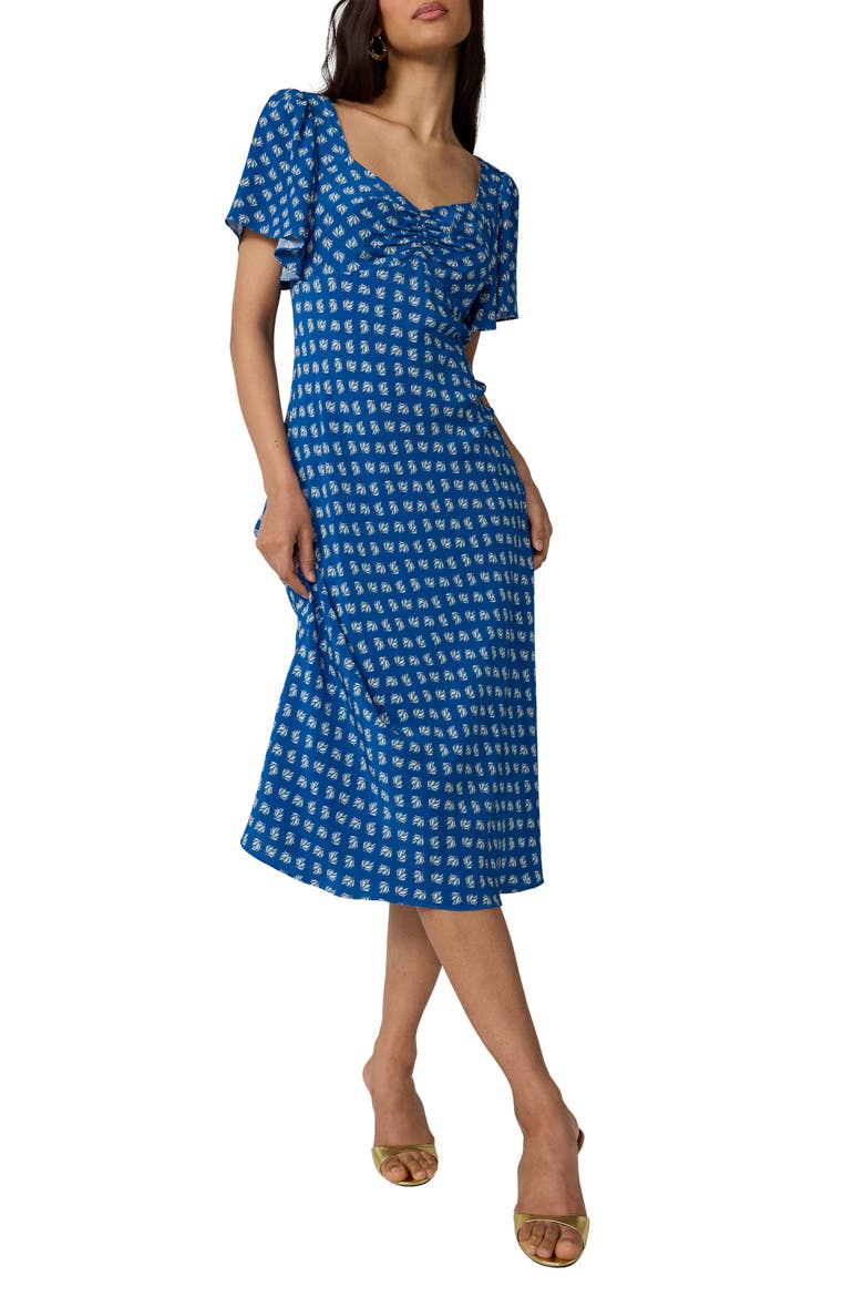 Aura Floral Midi Dress, Alternate, color, PAYSAGE
