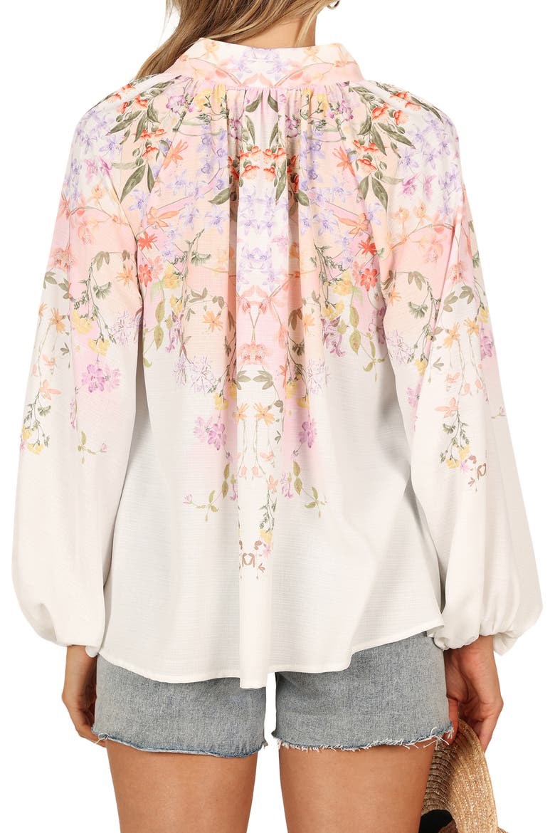 Tiarna Floral Print Shirt, Alternate, color, WHITE FLORAL
