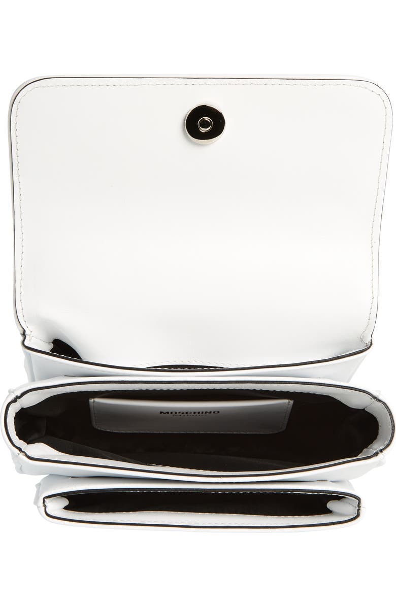 Moschino Knotted Strap Leather Shoulder Bag, Alternate, color,