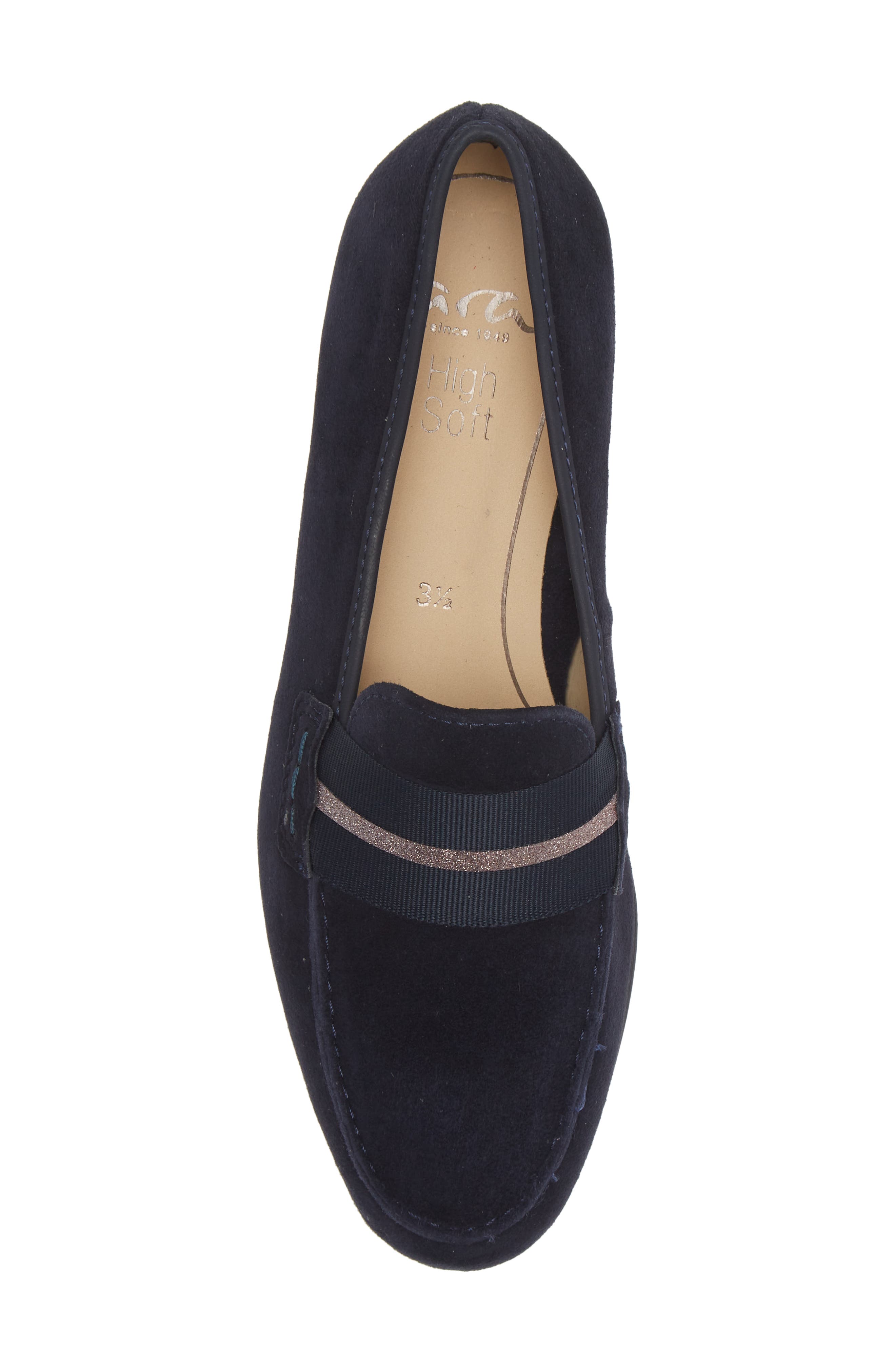 ara Kandy Loafer, Alternate, color, Blue Suede
