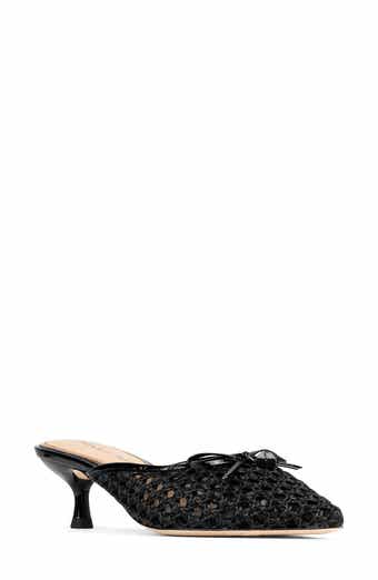 Donald Pliner Soel Woven Raffia Bow Mule