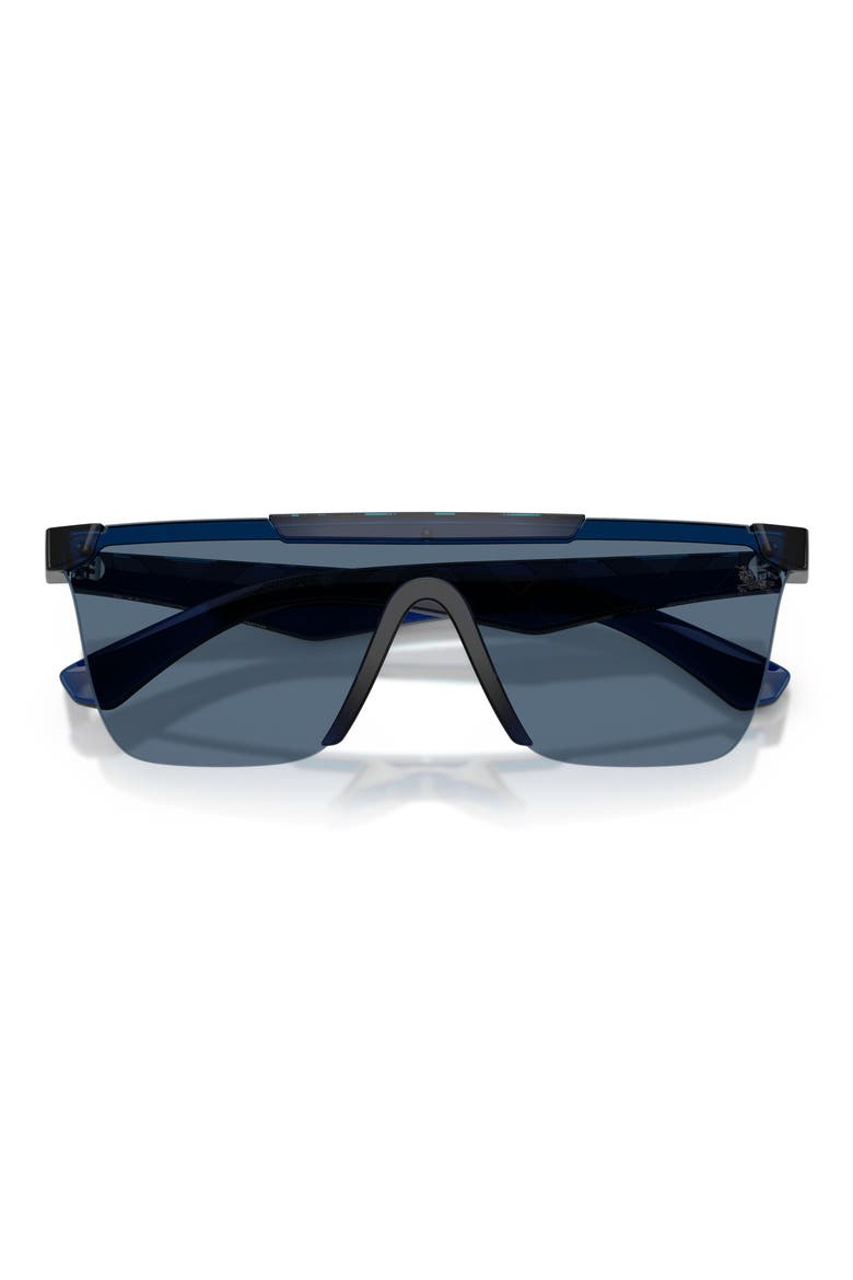 141mm Rectangular Shield Sunglasses, Alternate, color, BLUE / DARK BLUE