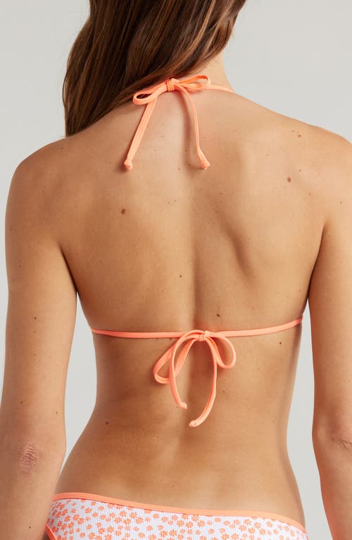 Kulani Kinis Bind Rib Halter Bikini Top In Orange Fantasy