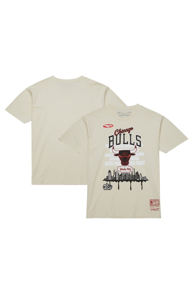 Mitchell & Ness Men's Mitchell & Ness x Tats Cru Cream Chicago Bulls Hardwood Classics City T-Shirt, Main, color, 