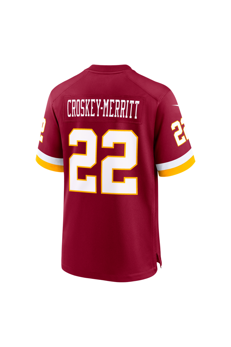 Men's Nike Jacory Croskey-Merritt Burgundy Washington Commanders Game Jersey, Alternate, color, Burgundy