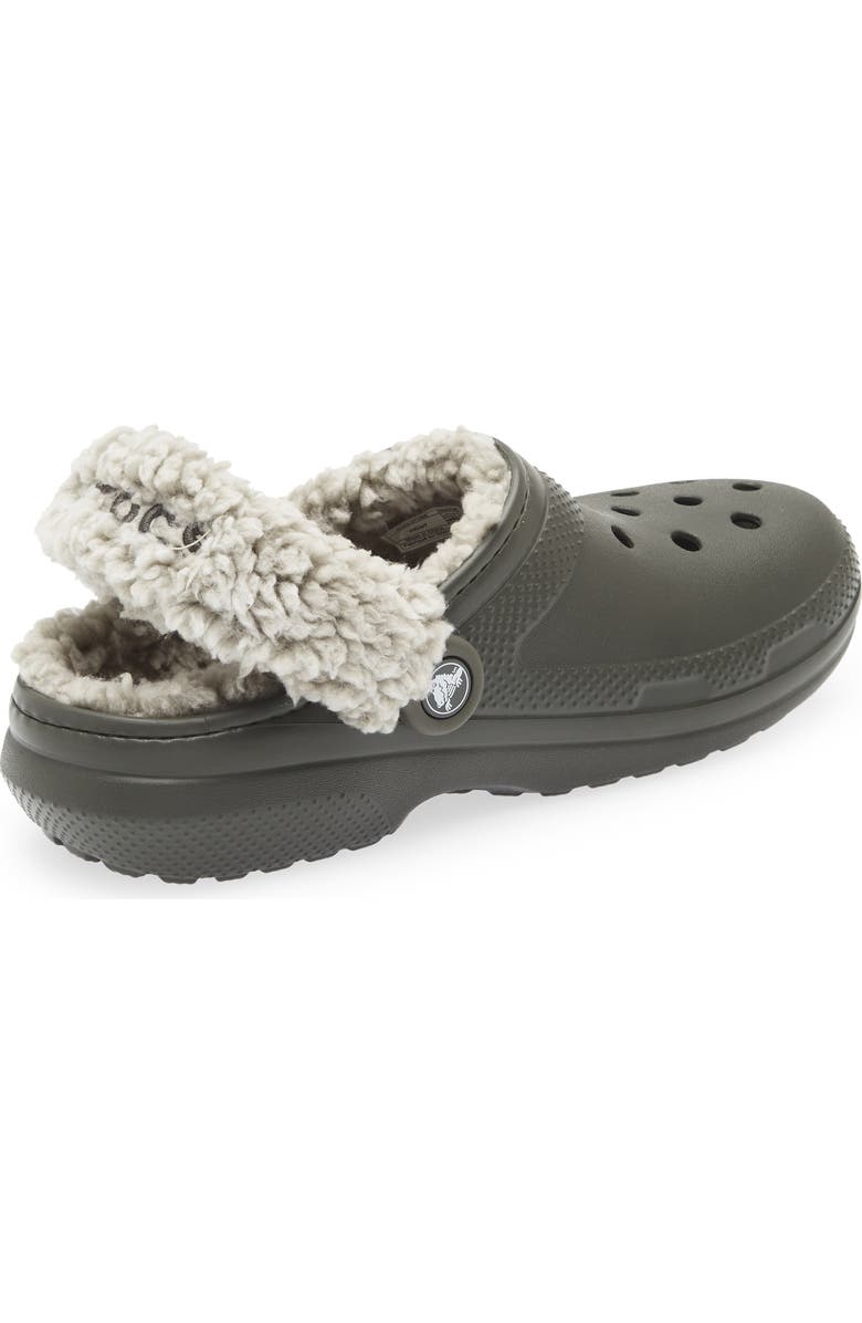 CROCS Classic Fleece Lined Clog, Alternate, color, Dusty Olive