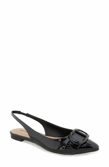 Preslee Faux Leather Slingback Flat