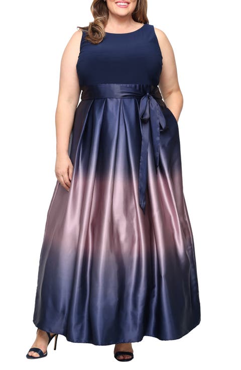 Ombrè Satin Gown