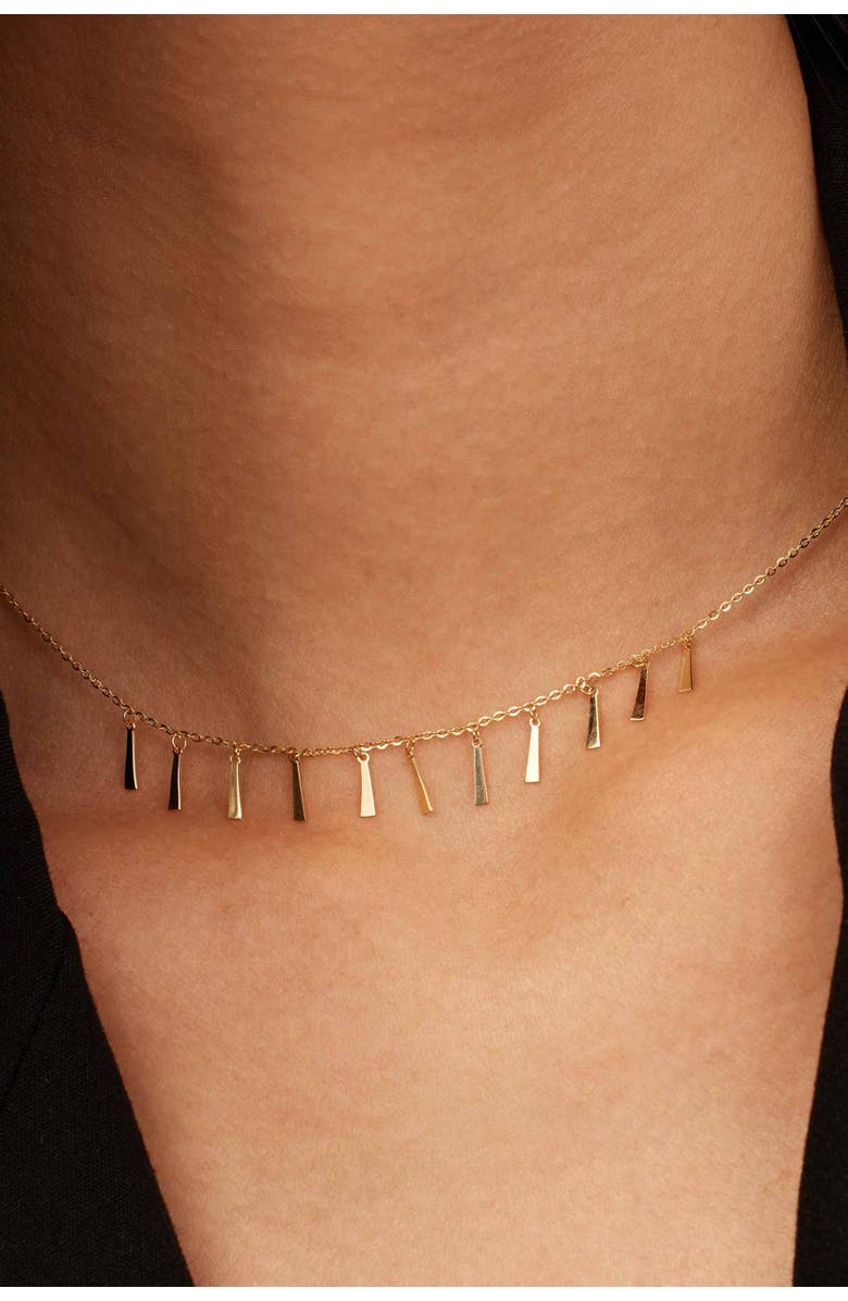 Oradina 14K Gold Delicate Dynasty Choker, Alternate, color, Yellow Gold