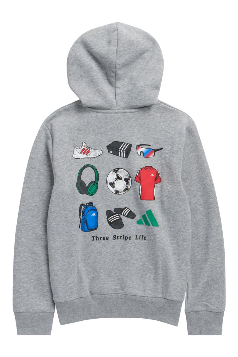 Kids' Fleece Hoodie, Alternate, color, MEDIUM GREY HEATHER