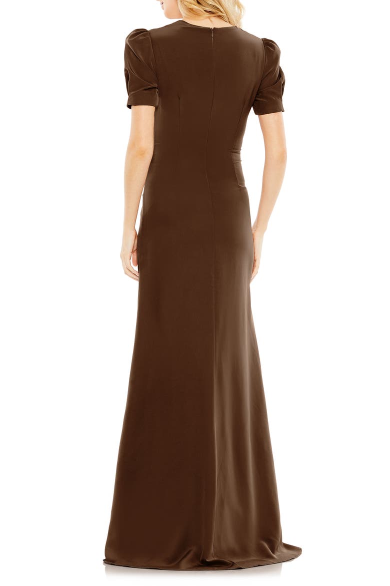 Cutout Column Gown, Alternate, color, ESPRESSO