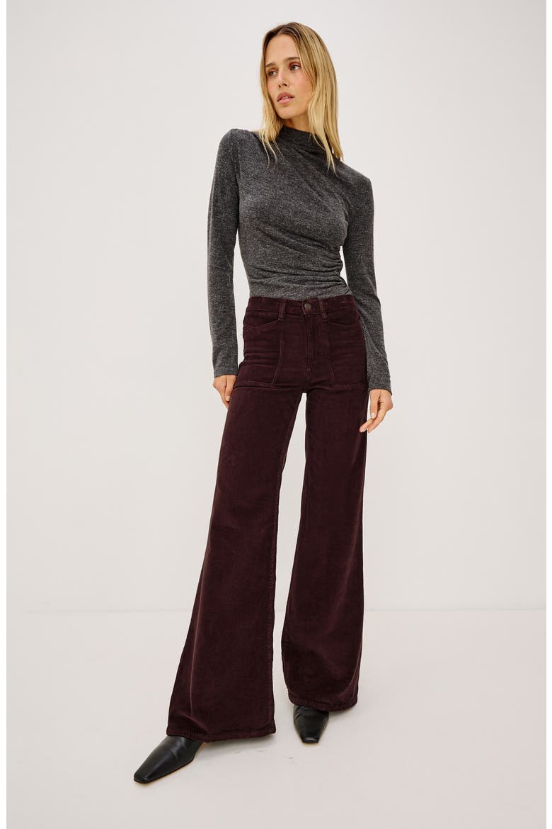 Olivos Corduroy Flare Pants, Alternate, color, HICKORY