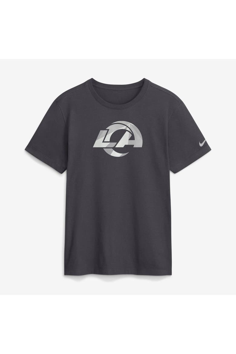 Men's Nike Anthracite Los Angeles Rams Fractal Logo T-Shirt, Main, color, Anthracite