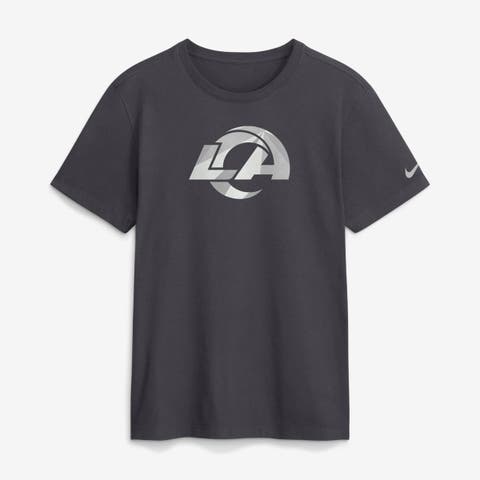 Men's Nike Anthracite Los Angeles Rams Fractal Logo T-Shirt