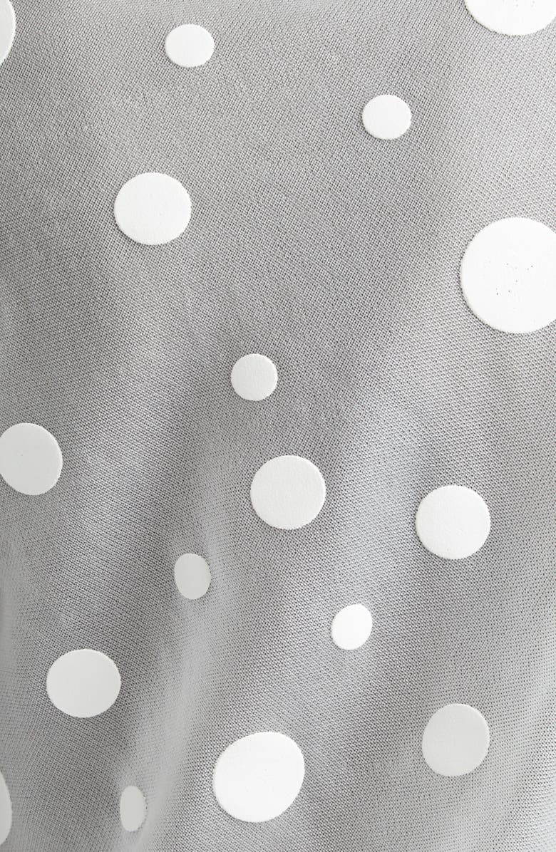 Junya Watanabe Polka Dot Jacquard Sheer Cardigan, Alternate, color, White