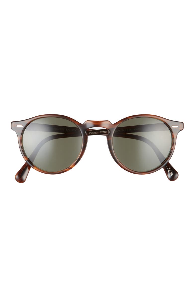 50mm Gregory Peck Polarized Sunglasses, Main, color, DARK TORTOISE