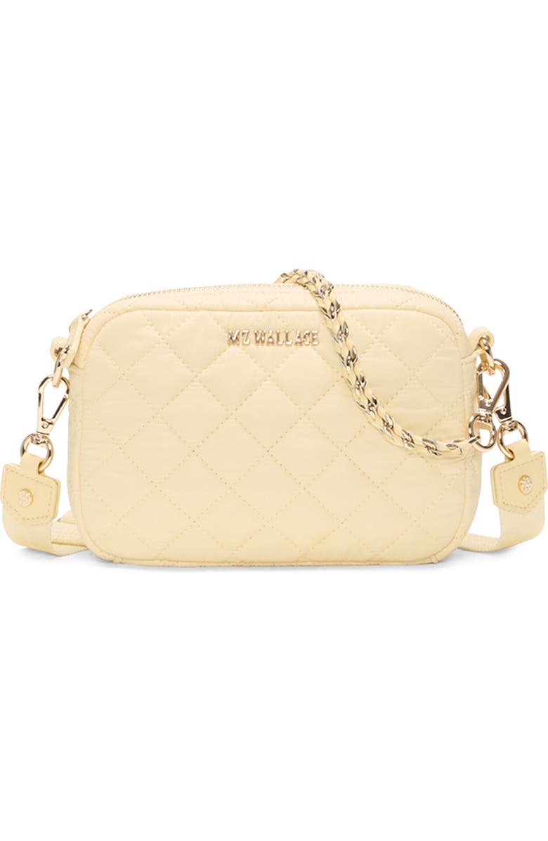 MZ Wallace Mini Crosby Quilted Nylon Crossbody Bag, Main, color, Chamomile