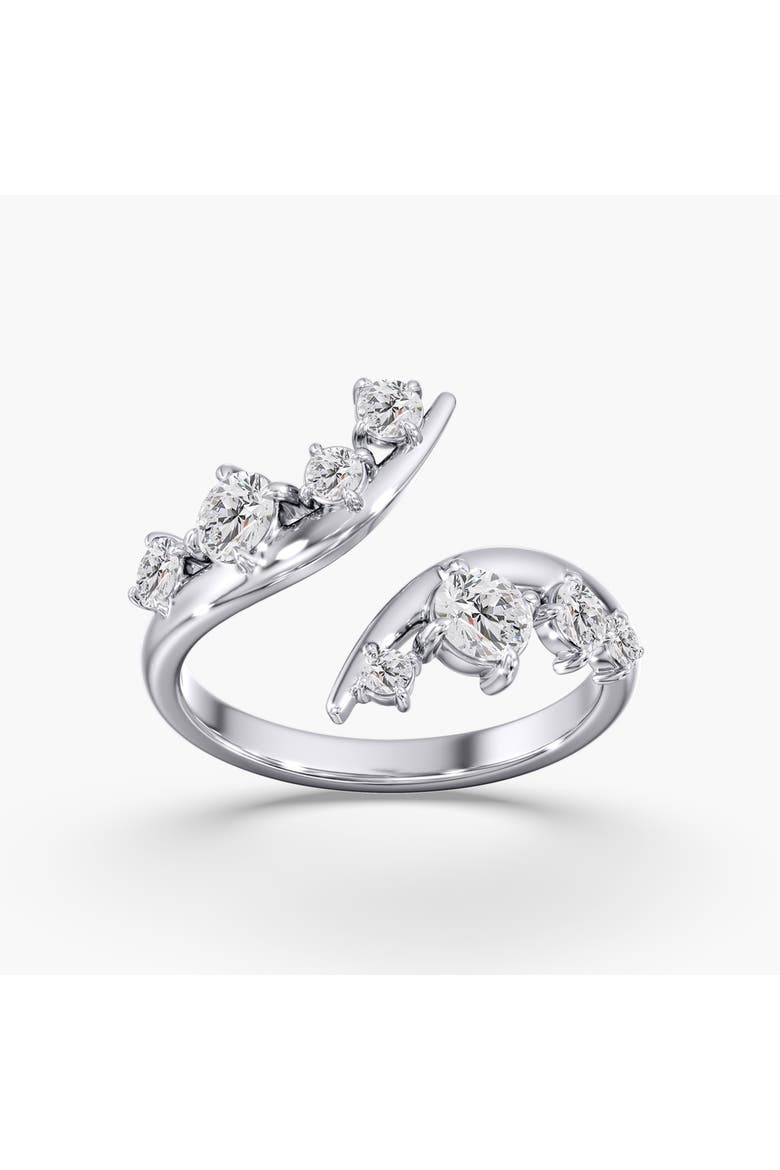 Starlight Bypass Lab Diamond Ring in 14K, Alternate, color, White Gold