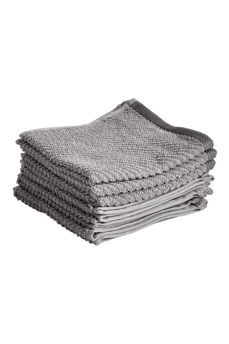 Refresh Charcoal 6-Pack Washcloths, Main, color, GREY