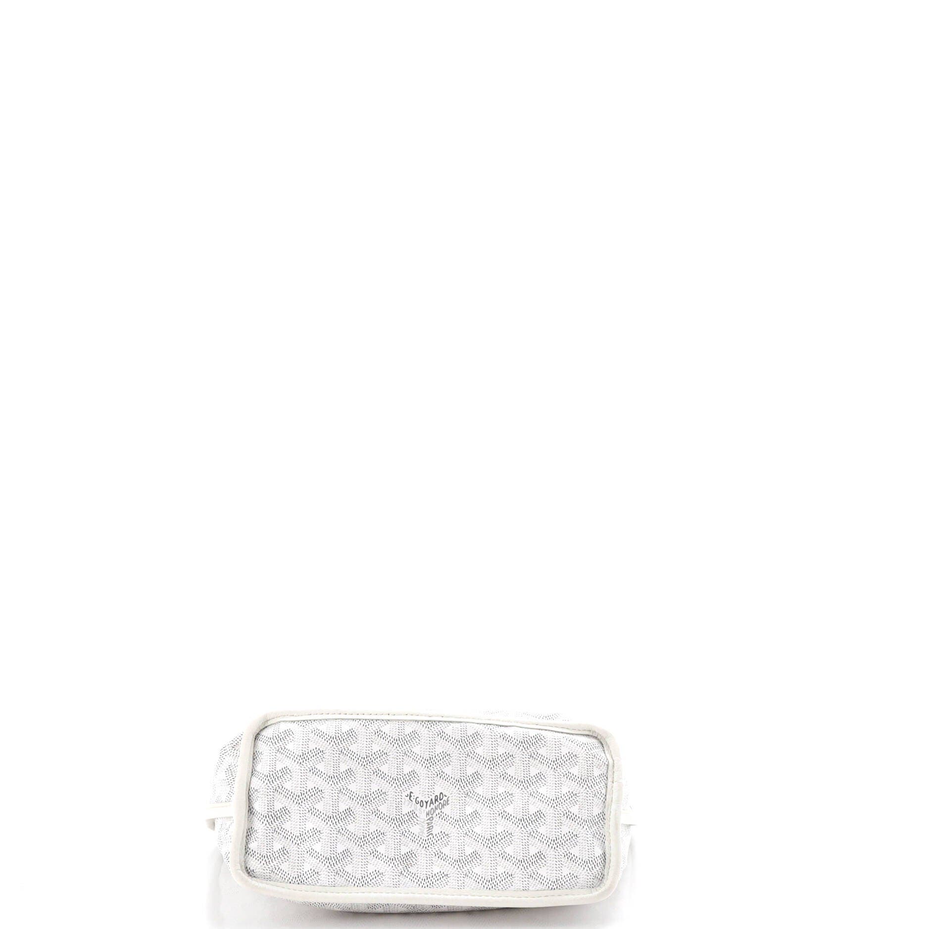 Pre-Owned Goyard Anjou Reversible Tote Coated Canvas Mini, Alternate, color, White