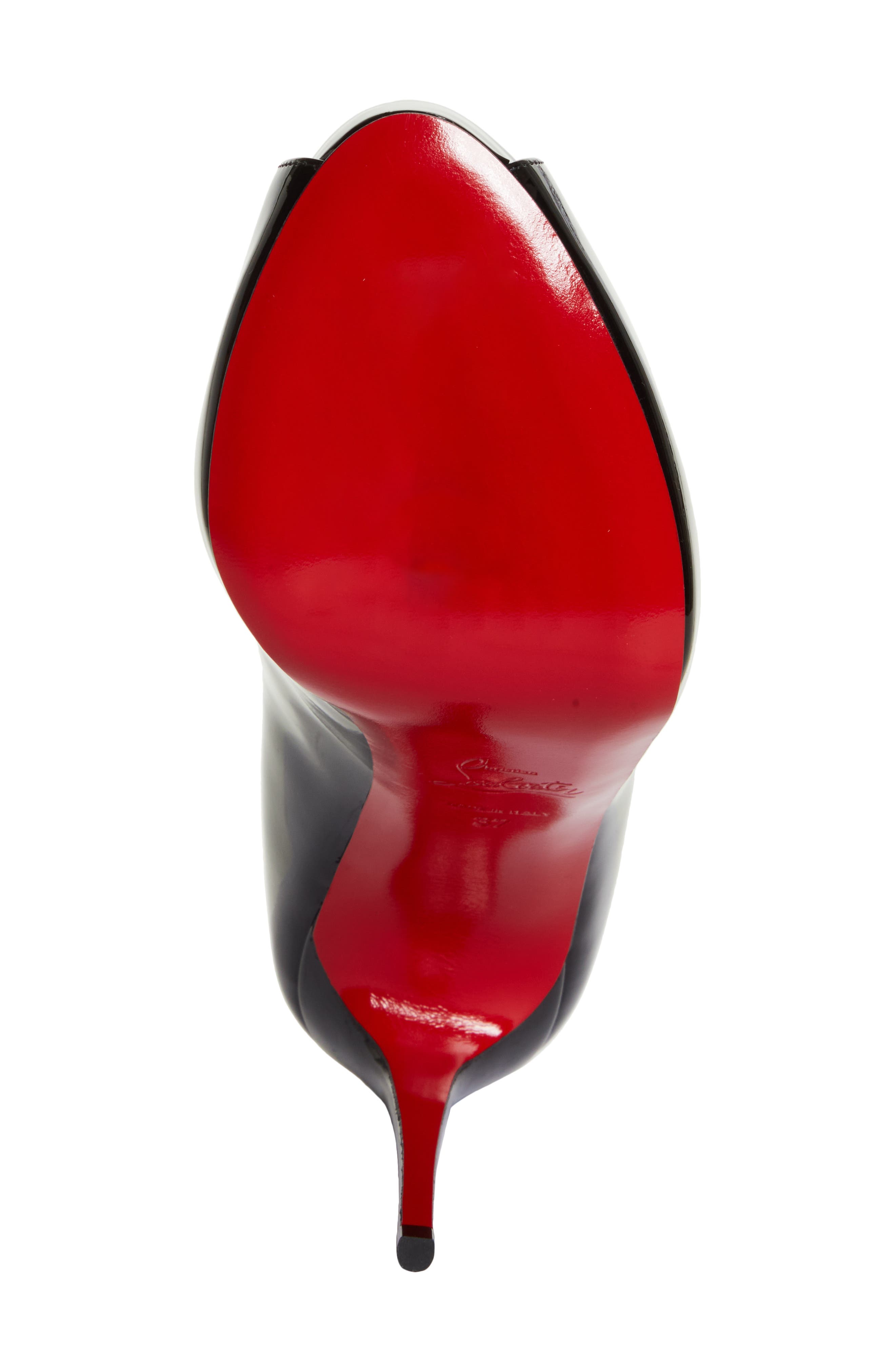 Christian Louboutin Hot Chick Alta Peep Toe Slingback Pump, Alternate, color, Black