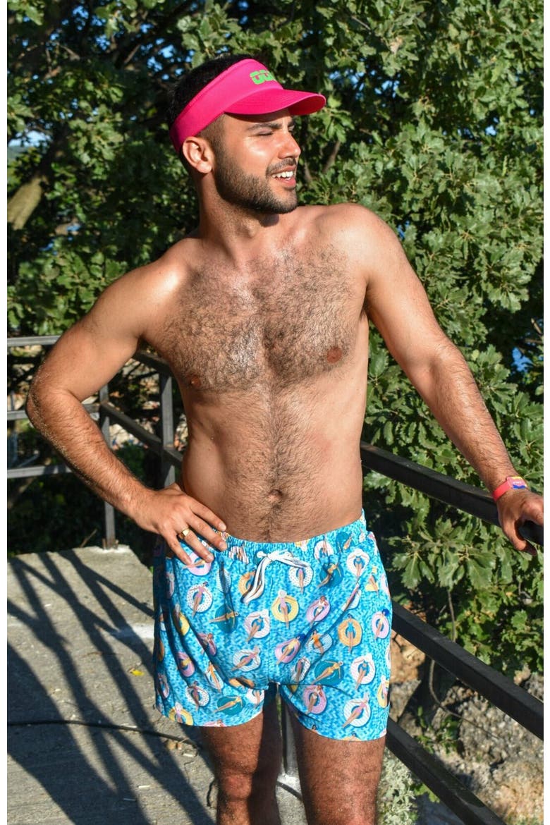 Poolside Men's Swim Shorts, Alternate, color, Multi