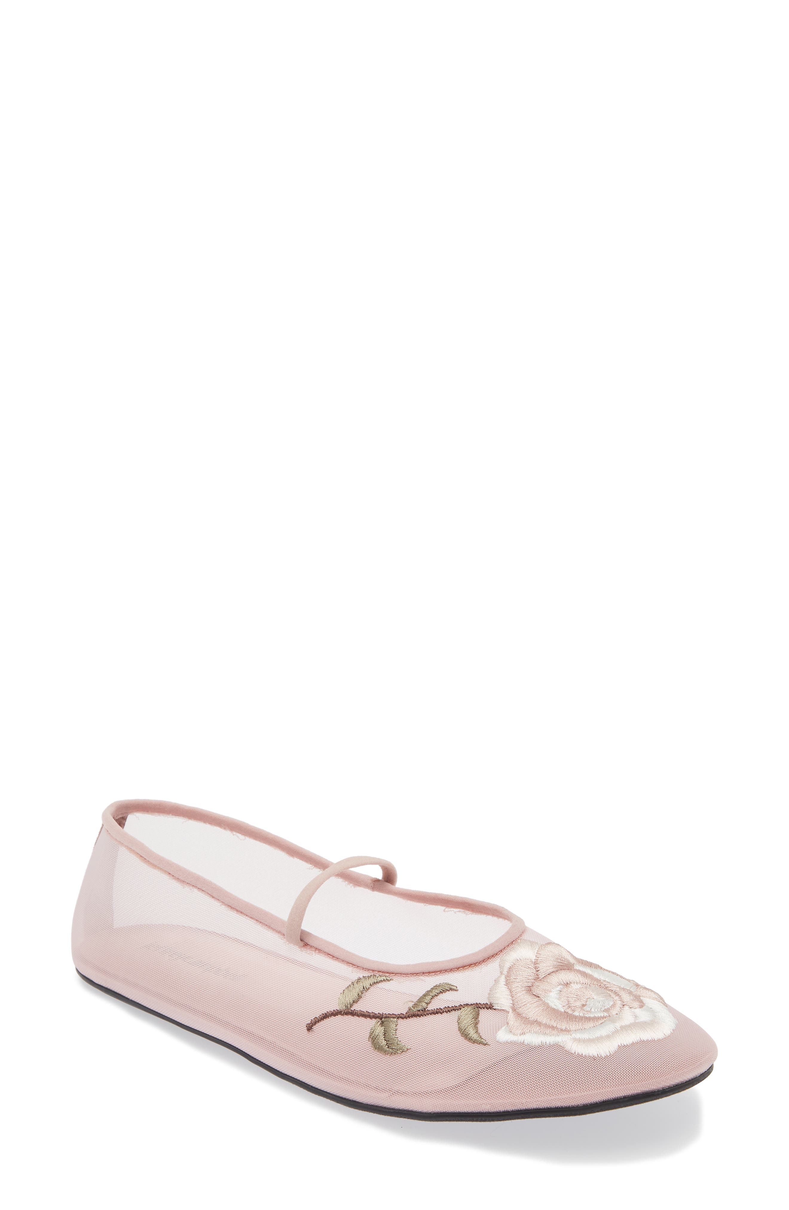 Swan Flower Mary Jane Flat, Main, color, PINK MULTI