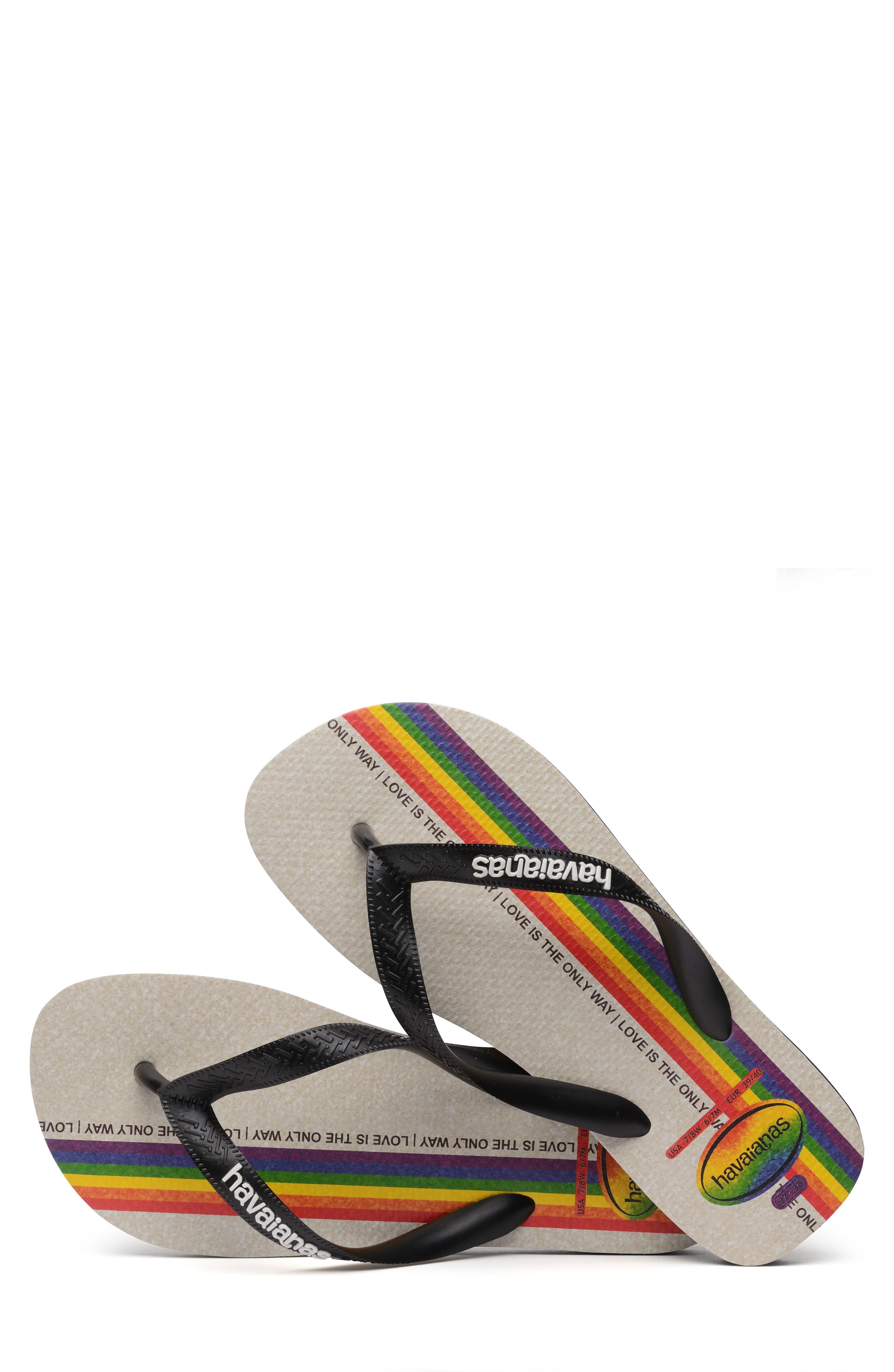 Havaianas Top Pride Rainbow Flip Flop, Alternate, color, 