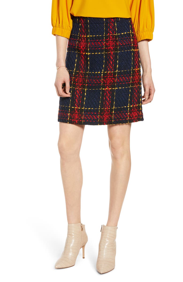 Halogen<sup>®</sup> Tweed Miniskirt, Main, color, 