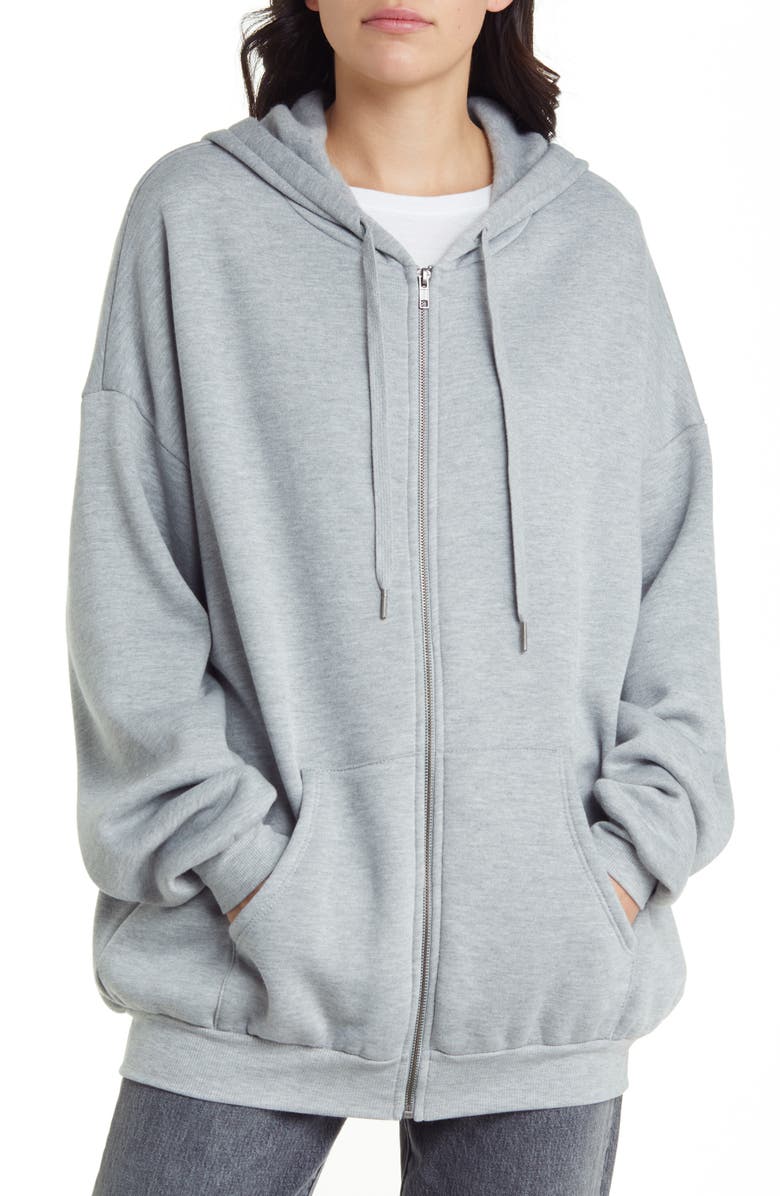 Treasure & Bond Oversize Front Zip Hoodie, Alternate, color,