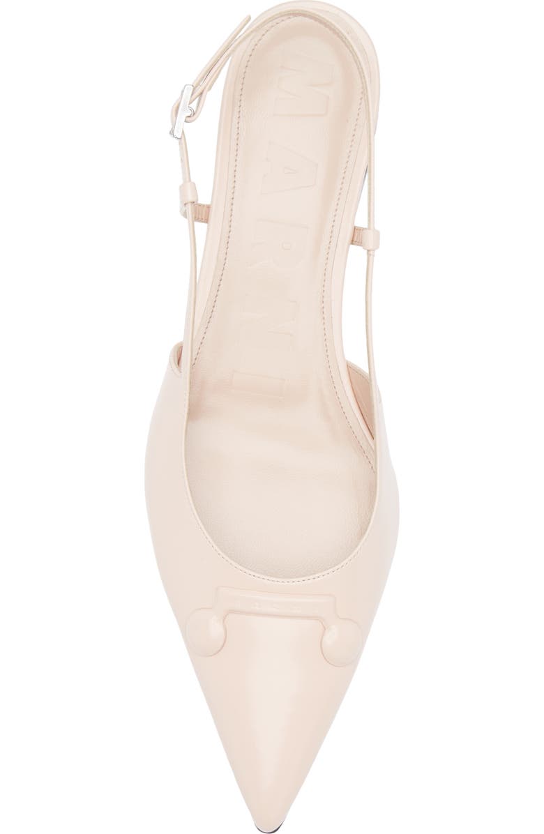 Marni Trunkaroo Pointed Toe Slingback Flat, Alternate, color, Rose