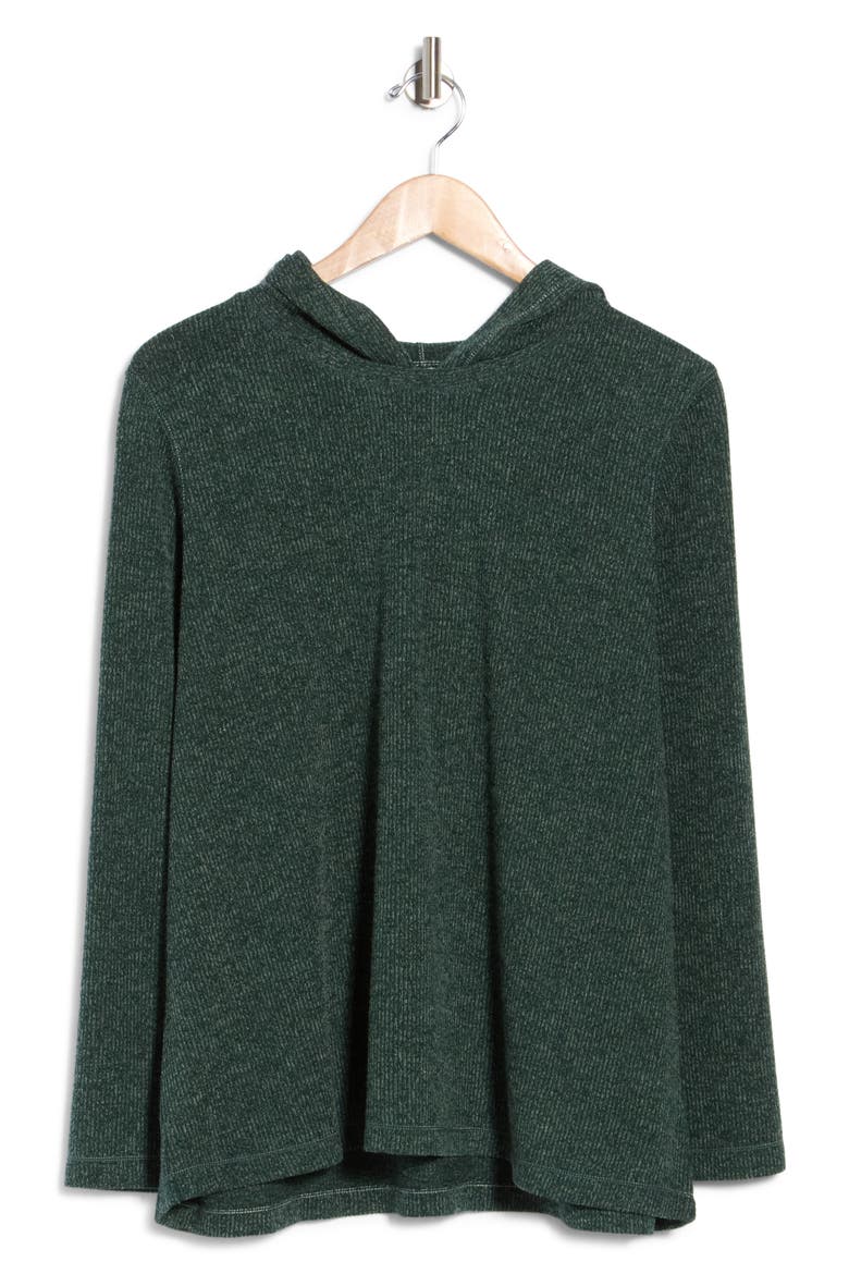 Long Sleeve Hooded Top, Main, color, EVERGREEN