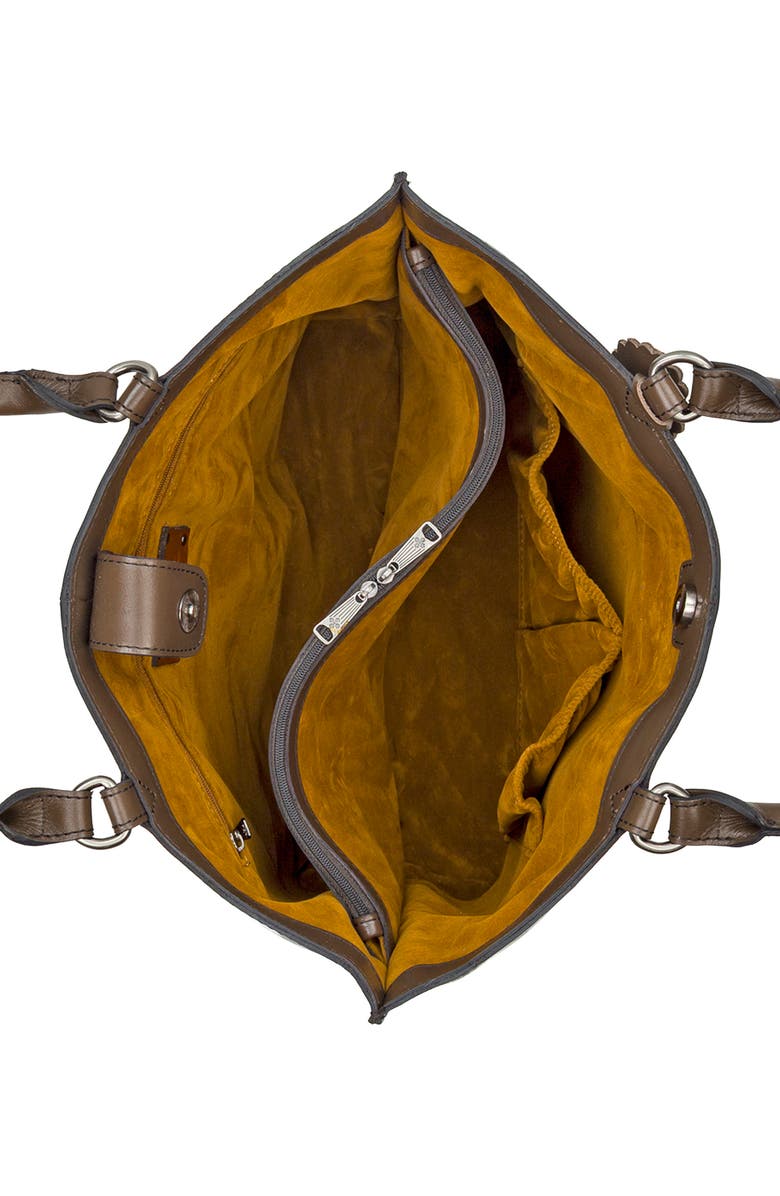 Patricia Nash Adeline Leather Tote Bag, Alternate, color, Mushroom