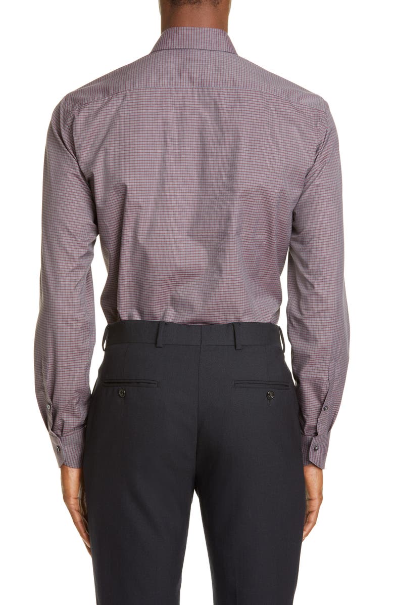 Canali Regular Fit Plaid Dress Shirt, Alternate, color,