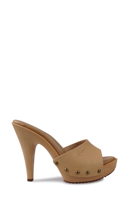 Candies Candie's Emiliana Platform Sandal In Natural Leather