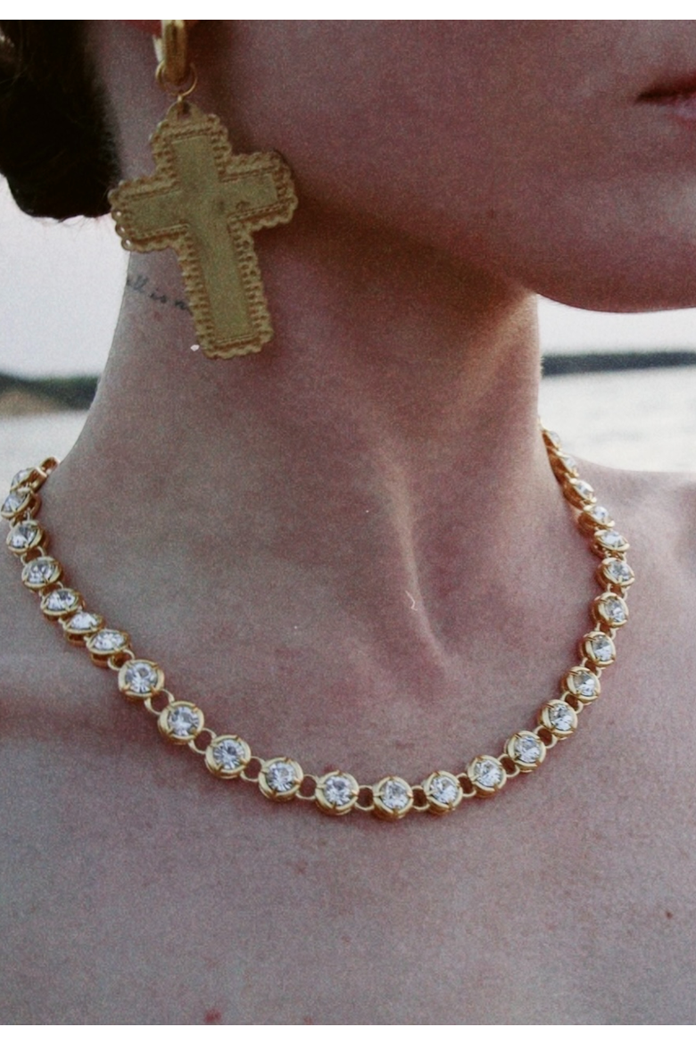 Graziella Necklace, Alternate, color, Gold